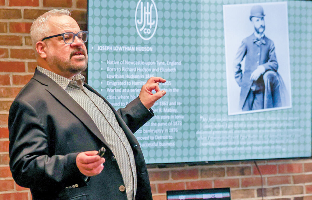  Bruce Allen Kopytek, author of “Hudson’s Detroit’s World-Famous Department Store” discussed the famed department store’s history April 15 at the Eastpointe Memorial Library. 