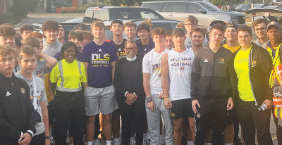  On Sept. 16, the De La Salle Collegiate High School football players cleaned up debris and trash as an act of service in honor of those who died in the Sept. 11, 2001, terrorist attacks.  