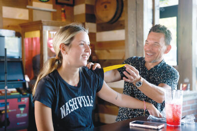  Chasney finds a handkerchief up Ava Kuhle’s sleeve.  