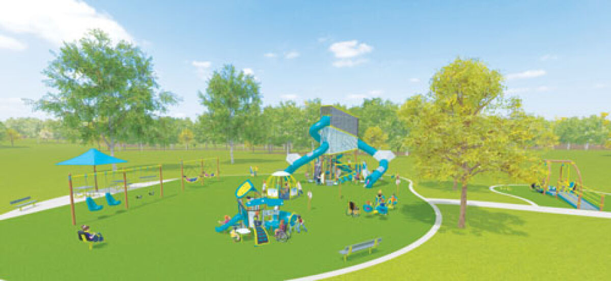  A draft rendering of the new playground at Poppleton Park, by Penchura.  