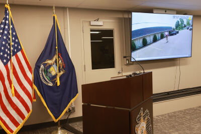  During a press conference Aug. 7, the Macomb County Sheriff’s Office played police body camera footage from the June 3 fatal shooting.  