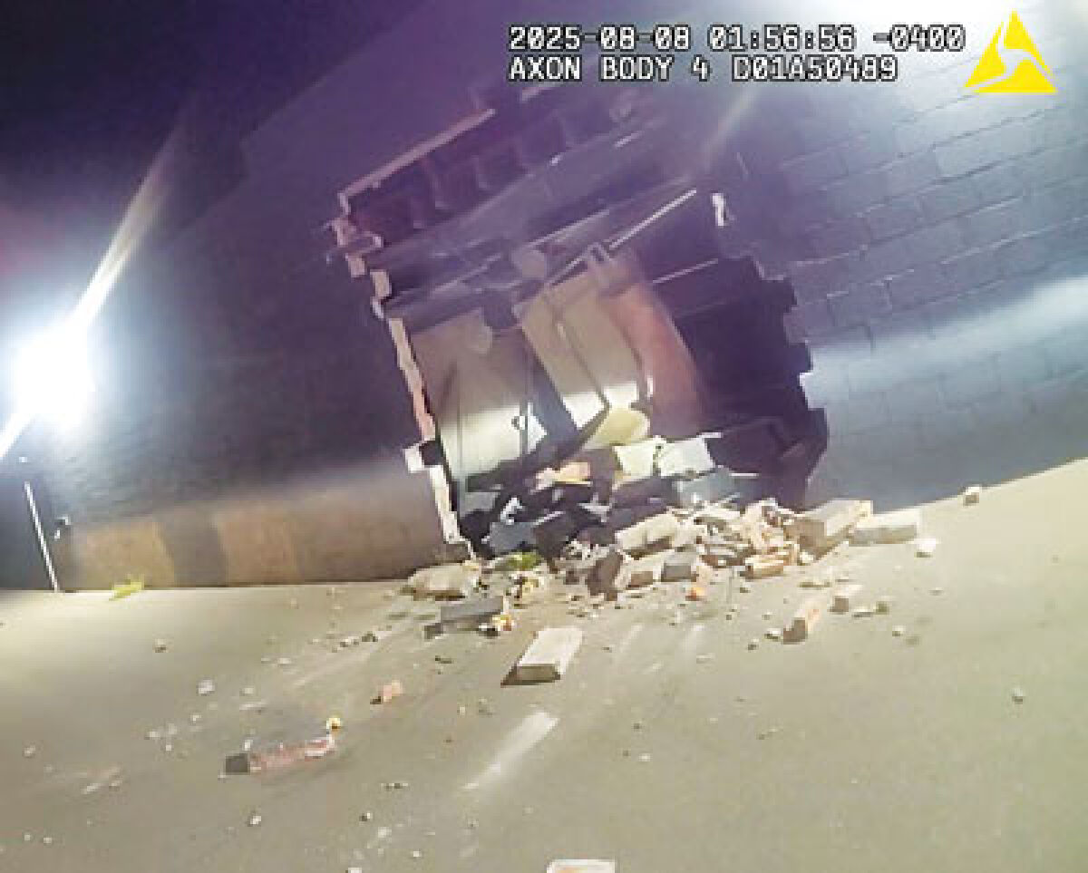  A recent smash and grab burglary at a marijuana processing facility in Hazel Park left a gaping hole in the wall where a truck was used to break through. 