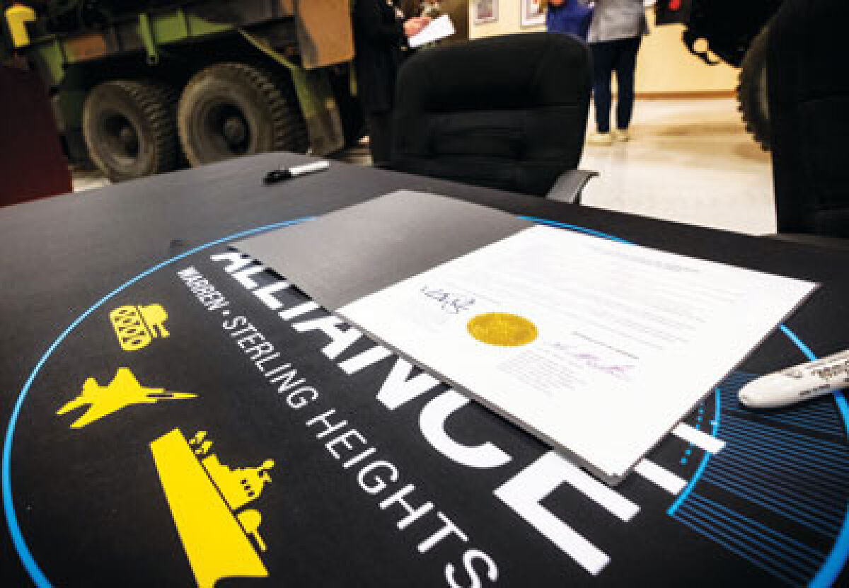  The cities of Warren and Sterling Heights have launched a national search to fill a key role for the Arsenal Alliance, a  $500,000 agreement between the two cities signed in April aimed at growing the defense industry in southeast Michigan. 