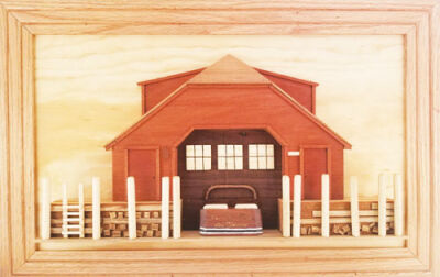 Clinton Township resident Tim McEvoy, of Timae Wooden Home Portraits, creates custom art of family homes and cottages. 