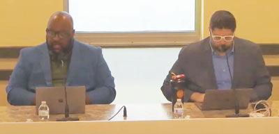  Councilman Quinn Wright and Mayor Pro Tem Mark Bliss, seen here at a meeting July 14, were on opposite sides of a series of votes over the summer that reshaped the power of the mayor in Madison Heights.  