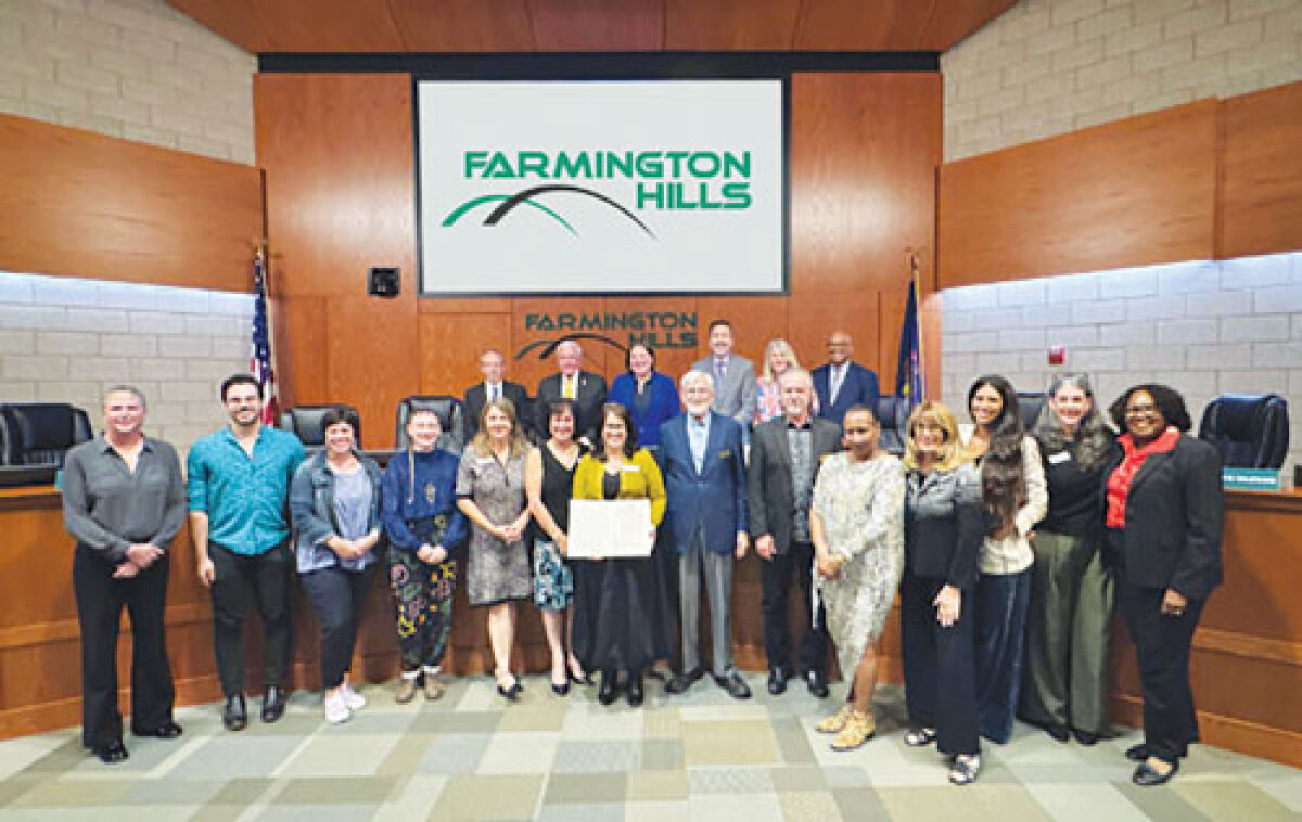  The Farmington Hills City Council celebrated the 25th anniversary of the Cultural Arts Division with a proclamation from Mayor Theresa Rich at the council meeting Sept. 8.  