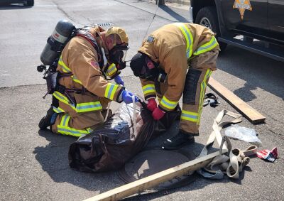  The remains of a Mastiff weighing more than 100 pounds were pulled from the grease pit of a Madison Heights restaurant Sept. 19. 