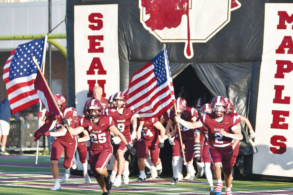  Seaholm players take the field in a Sept. 5 matchup against Avondale. 