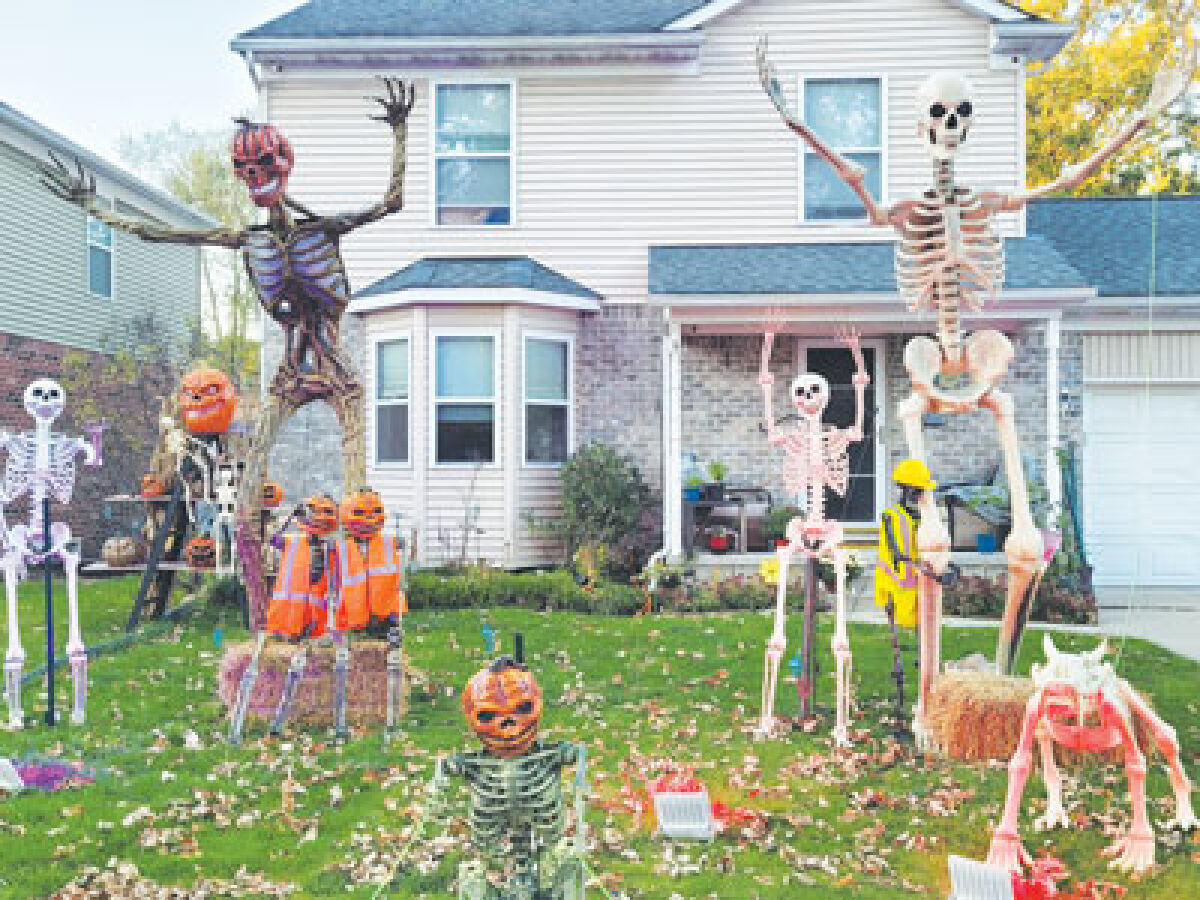  This house from last year in Madison Heights displayed a variety of skeletons, some of them wearing outfits. 