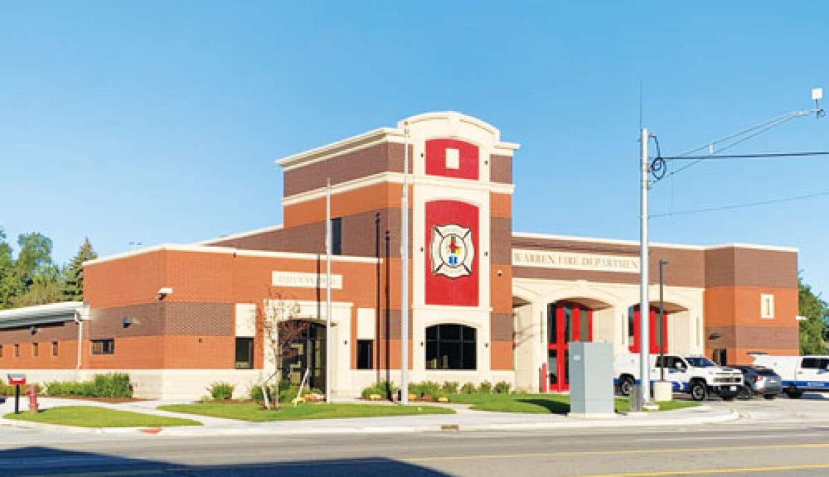  The Warren Fire Department’s new Fire Station No. 1 is located on Van Dyke Avenue, south of the city’s border with Center Line. 