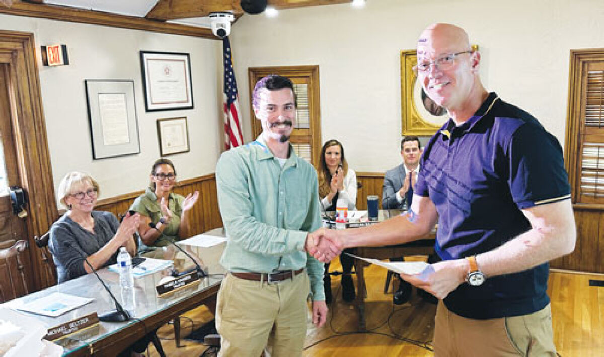  Evan Milan is the new village clerk of Franklin.  