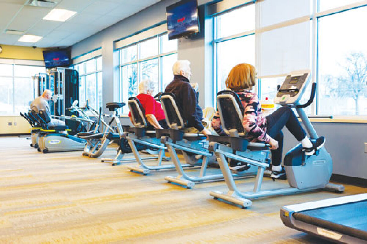  Seniors work out at the St. Clair Shores Senior Activity Center, located at 20100 Stephens Road, in St. Clair Shores. 