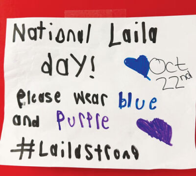  Students and staff wore her favorite colors, blue and purple. “She’s just a great kid, and her whole family is amazing, and we are wrapping our arms around them as best as we can,” Roose Elementary School Principal Andrea Kennedy said. 