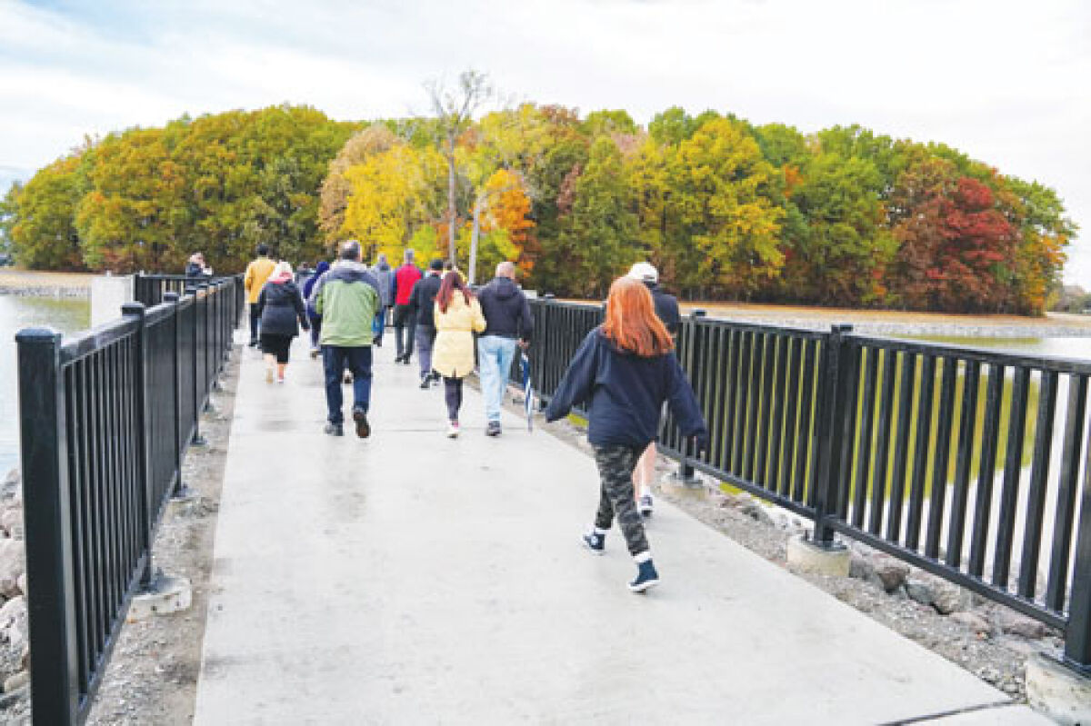  A ribbon-cutting ceremony was held Tuesday, Oct. 21 to celebrate enhancements made to the city’s Lakeside Island Park. 