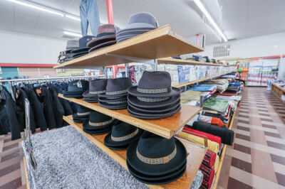  Fedora hats are among the many items sold at Bur-Lers Variety Store in Warren. 