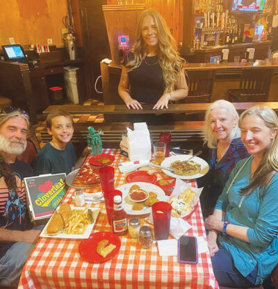  He enjoyed his second meal with his uncle, T.R. “Sully” Sullivan; his grandmother, Vina “Gran” Sullivan; his mother, Julie Jones; and waitstaff server Brittany Richard. 