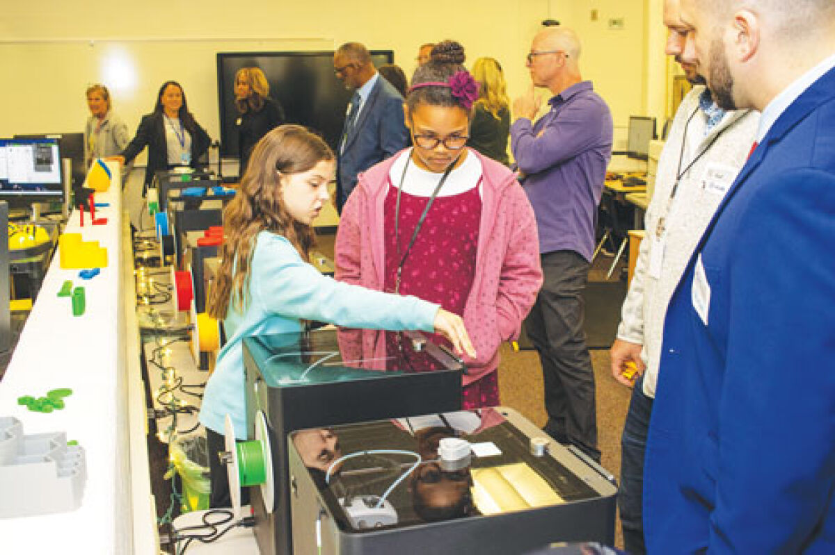 In the VW eLabs, students can create using 3D printers, laser cutters and robotics systems.  
