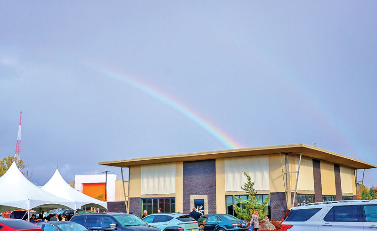  A rainbow shines over the Sakura development during the Oct. 23 event. 