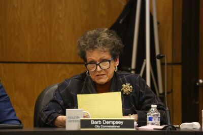  Outgoing Mount Clemens City Commissioner Barb Dempsey reads her farewell speech at the Nov. 3 City Commission meeting. 