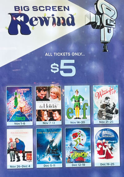  Get some popcorn ready. The holiday edition of MJR’s repertory program, Big Screen Rewind, is bringing a number of Christmas movies to the big screen this holiday season.   