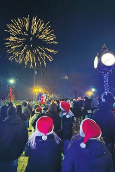  The Utica Christmas tree lighting and fireworks, seen here last year, will begin at 7 p.m. Saturday, Dec. 13, at Memorial Park 
