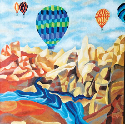  “Soaring High in Zion,” by Sara Katsavrias, won third place in the Shelby Township Fine Art Society’s fall art show. 