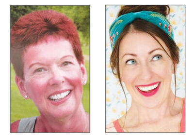  LEFT: Karin Hoffecker. RIGHT: Kendal Grey. 