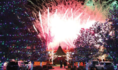  Fireworks ignite during a past Light the Village event at the Village of Rochester Hills. 