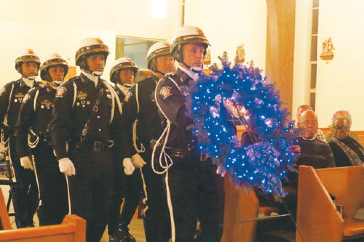 During last year’s event, the Detroit Police Department Honor Guard presented a wreath in honor of the fallen. 