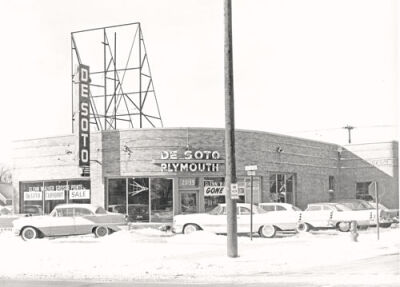  This DeSoto car dealership on Mack Avenue would be transformed into Ahee Jewelers in 1968. The family-owned jewelry store — which provides complimentary metered parking for all throughout the Woods in November and December — was in the midst of an expansion project at press time. 