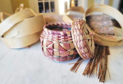  A basket made by Gladys Sands. 