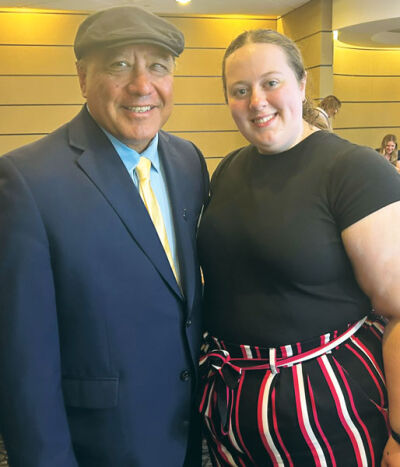  Troy City Councilmember Mark Gunn with TCC Executive Director Abigail Tyner 