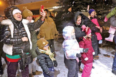 Children were excited for the arrival of Santa and the Clawson tree lighting.