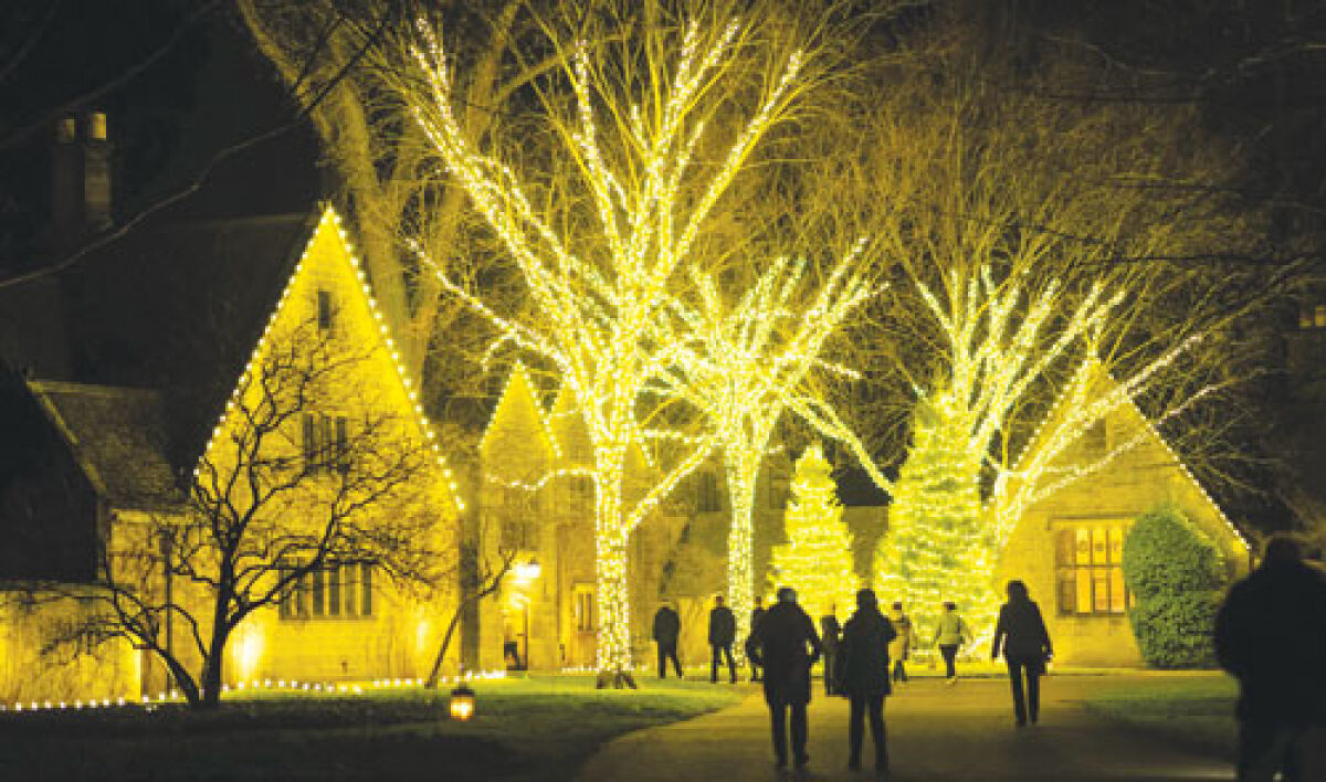  Lights greet visitors as they approach the Edsel and Eleanor Ford House during Home for the Holidays tours. 