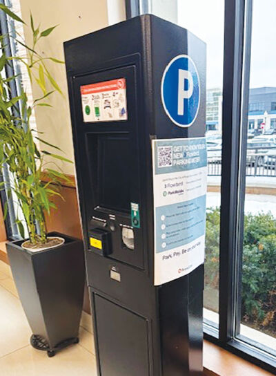  Flowbird placed this trial parking meter located in City Hall, 203 S. Troy St. 
