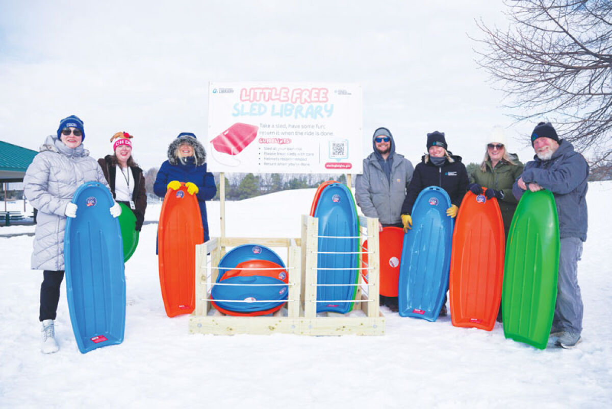  The Sterling Heights Parks and Recreation maintenance team built a custom sled container for the new Little Free Sled Library at Delia Park. 
