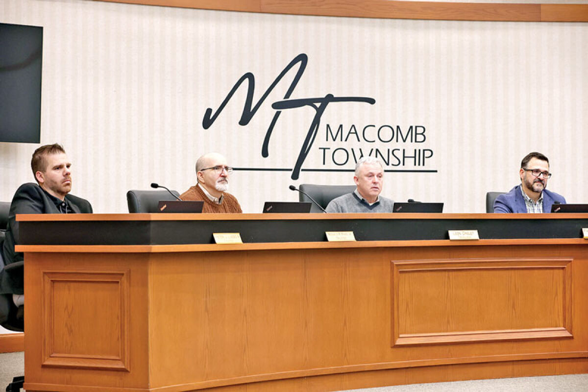  The Macomb Township Board of Trustees meets for business on Jan. 7. 