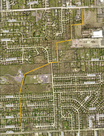  The 10-foot-wide path will provide a new pedestrian route between Long Lake and Wattles roads. 