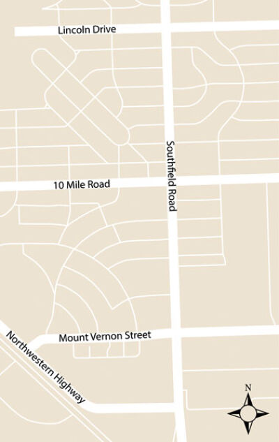  The section of Southfield Road that would be worked on if approved by Southfield City Council starts just south of Mount Vernon Street and runs north to Lincoln Drive. 